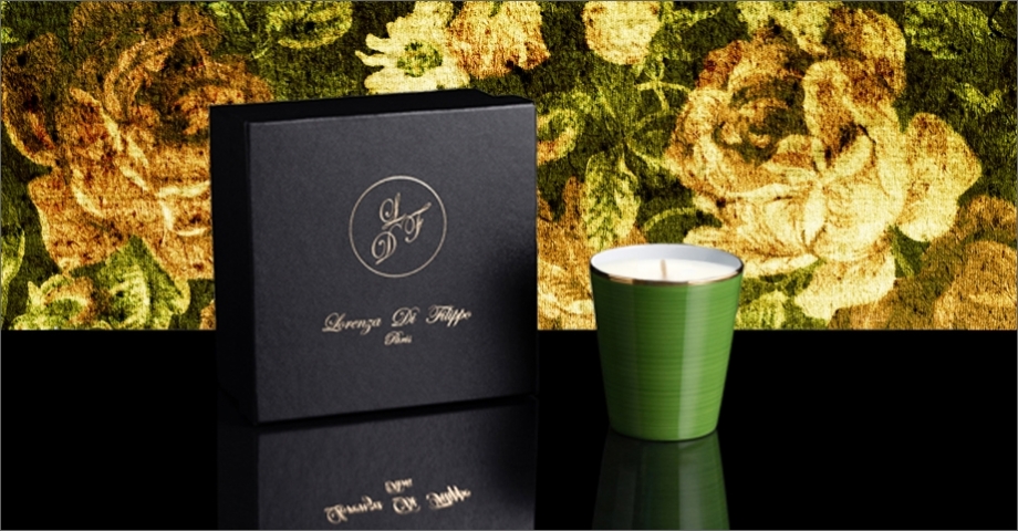 Bougie de luxe en Porcelaine de Limoges de couleur verte - Lorenza-difilippo.fr Bougie de luxe en Porcelaine de Limoges de couleur verte - Lorenza-difilippo.fr