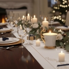 Bougie tasse Royale, décor table de fête, ambiance festive