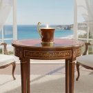 Bougie tasse Royale Porcelaine Limoges, ambiance bord de mer