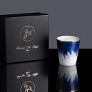Coffret cadeau luxe Lorenza Di Filippo pour bougie Petra Bleu Limoges