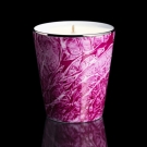 Pot à bougie Adélaïde Pourpre Limoges, filet platine