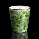 Pot à bougie Adélaïde Vert Limoges, filet d'or