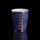 Détail motif de dos Les Mille et Une Nuits, décor bleu roi et or