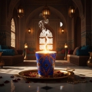 Pot à bougie Les Mille et Une Nuits, décor intérieur marocain