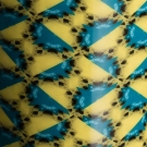 Détail motif de face Amazonia, porcelaine Limoges graphique