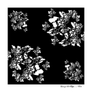 Carré de soie Krystal Noir 100 % soie, motif graphique