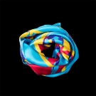 Carré de soie Anamélia 100 % soie, motif enroulé