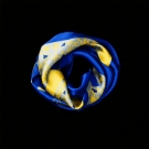 Carré de soie Anissa 100 % soie, motif enroulé