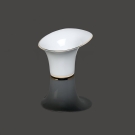 Mise en bouche individuelle en porcelaine blanche et or, collection Alizée Lorenza Di Filippo