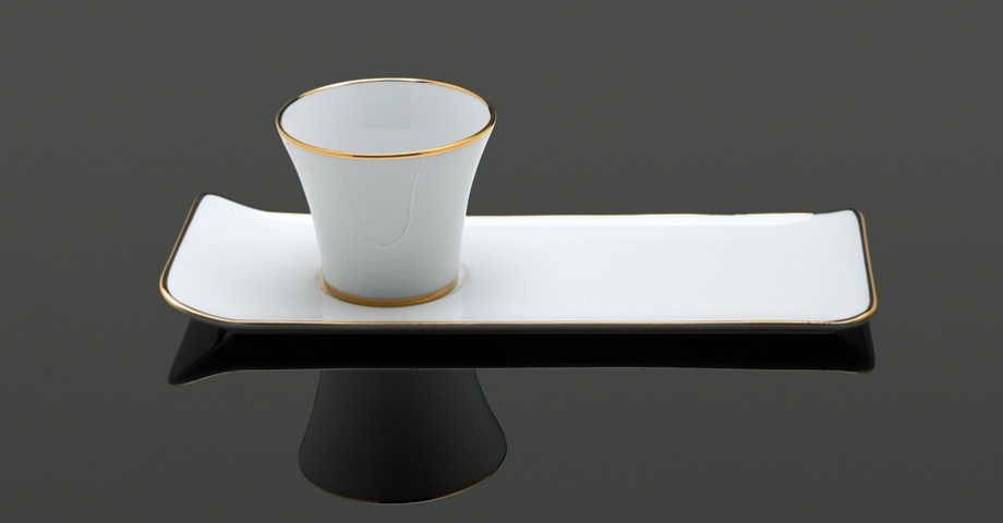 Tasse à café - Porcelaine française - Modèle Café des délices en blanc - Lorenza-difilippo.fr
