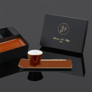 Coffret cadeau de luxe Lorenza Di Filippo, Café des Délices caramel en porcelaine