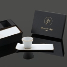 Coffret cadeau de luxe Café des Délices blanc en porcelaine, Lorenza Di Filippo
