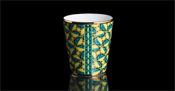 Pot à bougie en porcelaine fine de Limoges modèle Amazonia - Lorenza-difilippo.fr