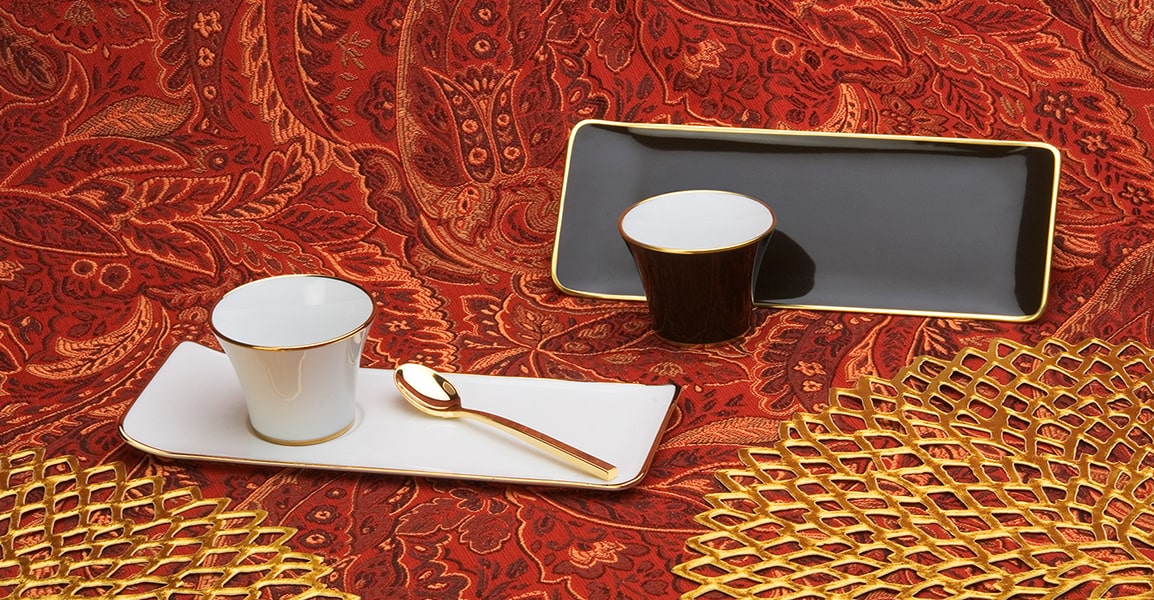 Tasses à café en porcelaine de la collection Café des Délices